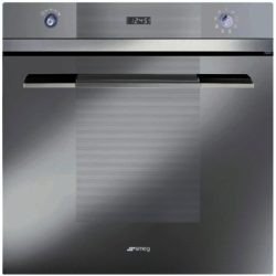 Smeg SFP109S Built In Linea Pyrolytic Multifunction Maxi Oven in Silver Glass